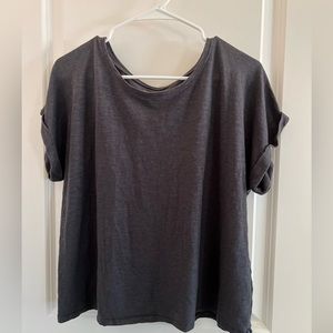 Eileen Fisher cuffed sleeve tee shirt